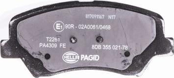 HELLA PAGID 8DB 355 021-781 - Комплект спирачно феродо, дискови спирачки vvparts.bg