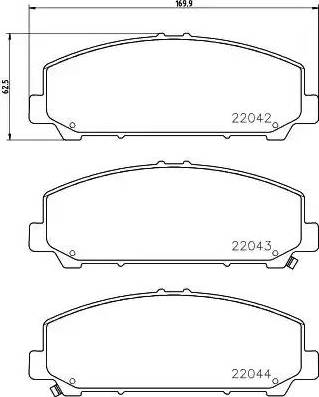 HELLA PAGID 8DB 355 021-731 - Комплект спирачно феродо, дискови спирачки vvparts.bg