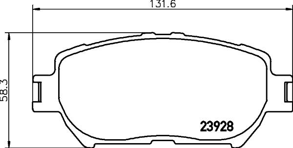 HELLA PAGID 8DB 355 028-051 - Комплект спирачно феродо, дискови спирачки vvparts.bg