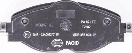 HELLA PAGID 8DB 355 023-171 - Комплект спирачно феродо, дискови спирачки vvparts.bg