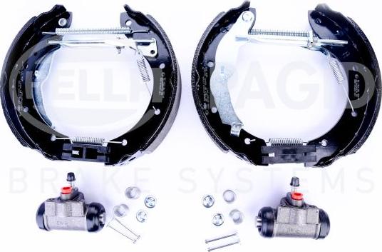 HELLA PAGID 8DB 355 022-411 - Комплект спирачна челюст vvparts.bg