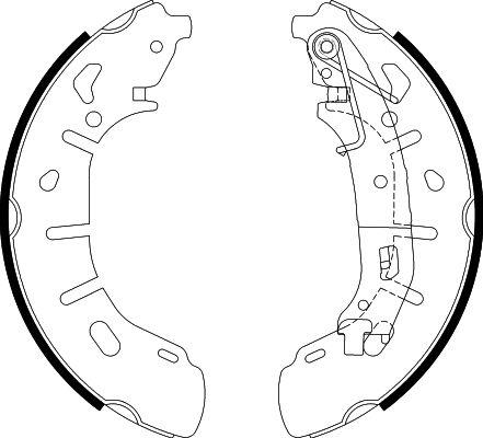 HELLA PAGID 8DB 355 022-221 - Комплект спирачна челюст vvparts.bg