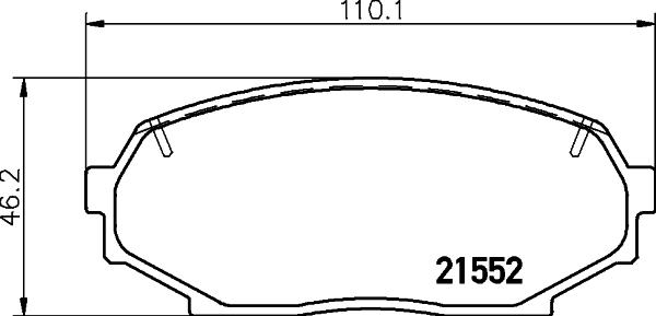 HELLA PAGID 8DB 355 027-051 - Комплект спирачно феродо, дискови спирачки vvparts.bg