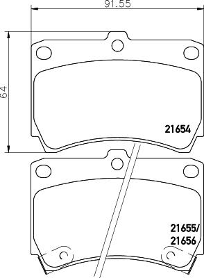 HELLA PAGID 8DB 355 027-141 - Комплект спирачно феродо, дискови спирачки vvparts.bg