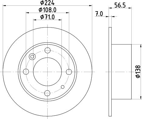 HELLA PAGID 8DD 355 100-681 - Спирачен диск vvparts.bg