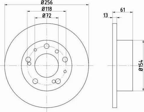 HELLA PAGID 8DD 355 100-701 - Спирачен диск vvparts.bg