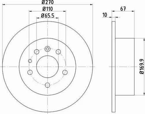 HELLA PAGID 8DD 355 101-431 - Спирачен диск vvparts.bg