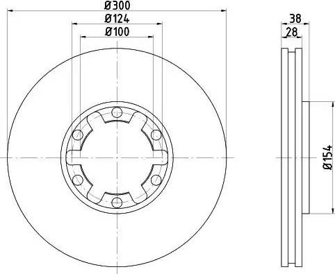 HELLA PAGID 8DD 355 108-021 - Спирачен диск vvparts.bg