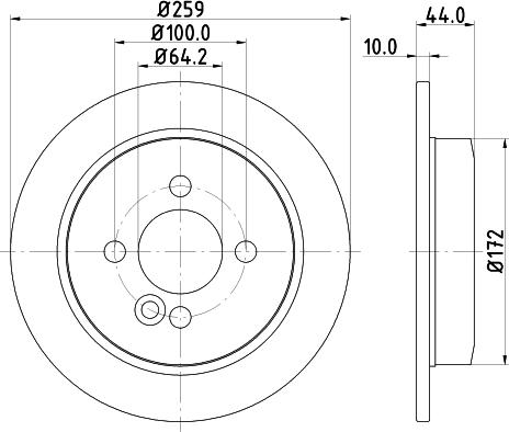 HELLA PAGID 8DD 355 115-262 - Спирачен диск vvparts.bg