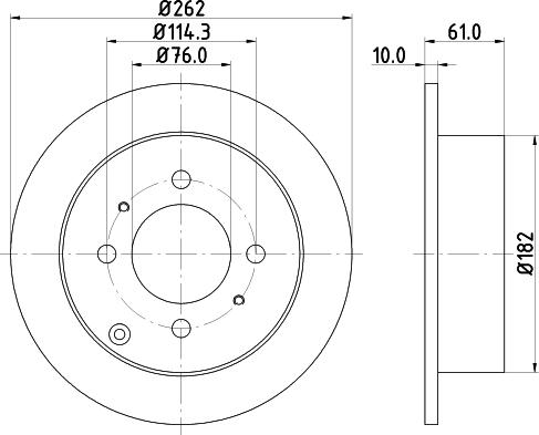 HELLA PAGID 8DD 355 110-941 - Спирачен диск vvparts.bg