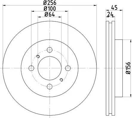 HELLA PAGID 8DD 355 111-541 - Спирачен диск vvparts.bg