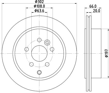 HELLA PAGID 8DD 355 118-921 - Спирачен диск vvparts.bg