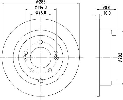 HELLA PAGID 8DD 355 118-091 - Спирачен диск vvparts.bg