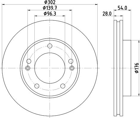 HELLA PAGID 8DD 355 118-081 - Спирачен диск vvparts.bg