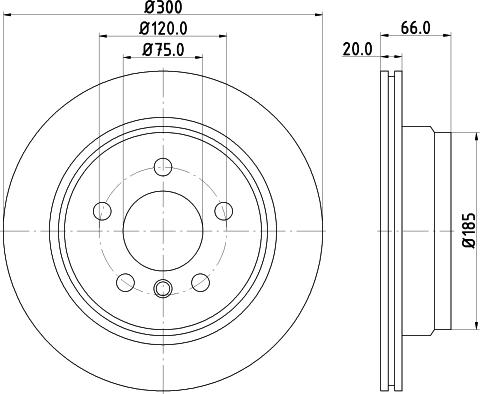 HELLA PAGID 8DD 355 123-152 - Спирачен диск vvparts.bg