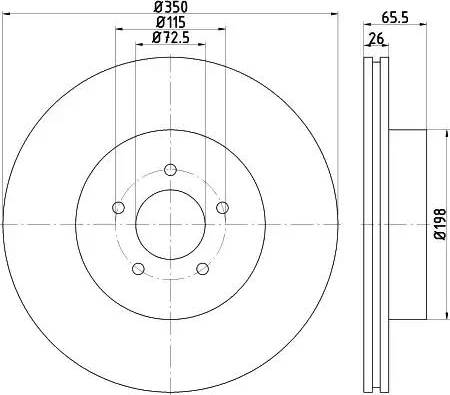 Stellox 6020-2626VK-SX - Спирачен диск vvparts.bg