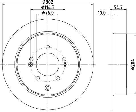 HELLA PAGID 8DD 355 126-911 - Спирачен диск vvparts.bg