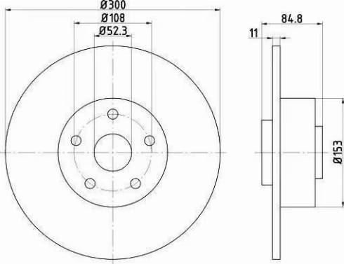 HELLA PAGID 8DD 355 113-871 - Спирачен диск vvparts.bg