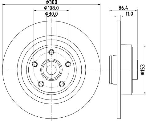 HELLA PAGID 8DD 355 123-321 - Спирачен диск vvparts.bg