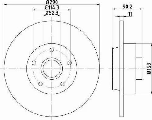 HELLA 8DD 355 119-301 - Спирачен диск vvparts.bg