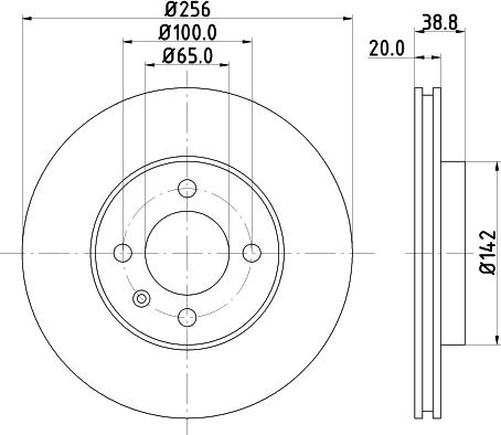 HELLA PAGID 8DD 355 123-731 - Спирачен диск vvparts.bg