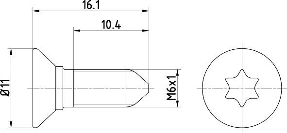 HELLA PAGID 8DZ 355 209-081 - Винт, спирачен диск vvparts.bg