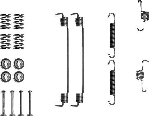 HELLA PAGID 8DZ 355 200-671 - Комплект принадлежности, спирани челюсти vvparts.bg