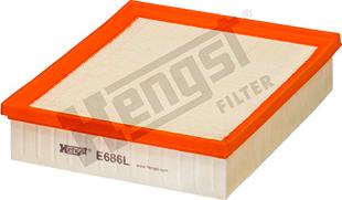 Hengst Filter E686L - Въздушен филтър vvparts.bg
