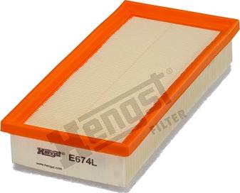 Hengst Filter E674L - Въздушен филтър vvparts.bg