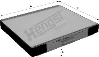 Hengst Filter E3985LI - Филтър купе (поленов филтър) vvparts.bg