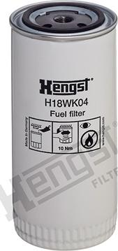 Hengst Filter H18WK04 - Горивен филтър vvparts.bg