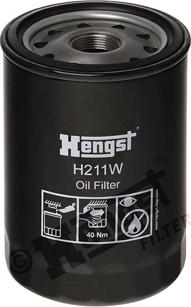 Hengst Filter H211W - Маслен филтър vvparts.bg