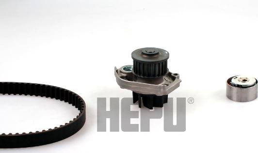 Hepu PK12012 - Водна помпа+ к-кт ангренажен ремък vvparts.bg