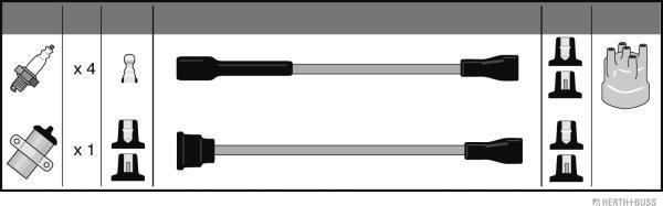 Herth+Buss Jakoparts J5390001 - Комплект запалителеи кабели vvparts.bg