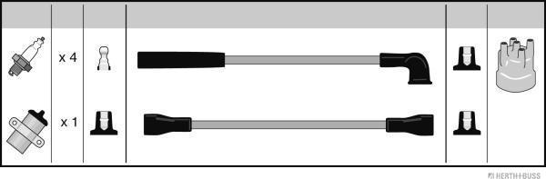 Herth+Buss Jakoparts J5390002 - Комплект запалителеи кабели vvparts.bg