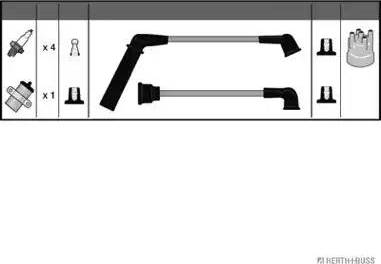 Herth+Buss Jakoparts J5380508 - Комплект запалителеи кабели vvparts.bg