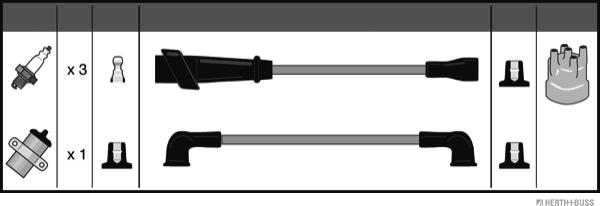 Herth+Buss Jakoparts J5388018 - Комплект запалителеи кабели vvparts.bg