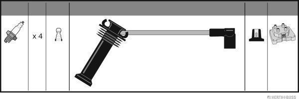 Herth+Buss Jakoparts J5383044 - Комплект запалителеи кабели vvparts.bg