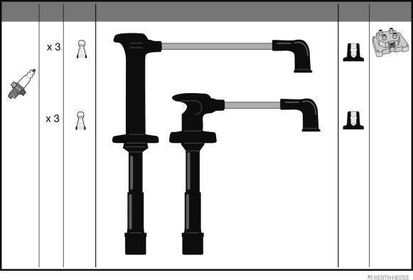 Herth+Buss Jakoparts J5383011 - Комплект запалителеи кабели vvparts.bg