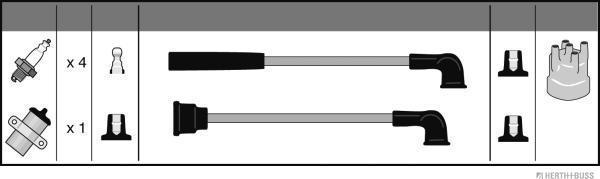 Herth+Buss Jakoparts J5387013 - Комплект запалителеи кабели vvparts.bg