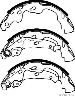 Herth+Buss Jakoparts J3502073 - Комплект спирачна челюст vvparts.bg