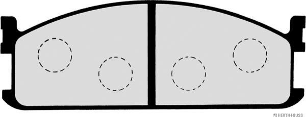 Herth+Buss Jakoparts J3609002 - Комплект спирачно феродо, дискови спирачки vvparts.bg