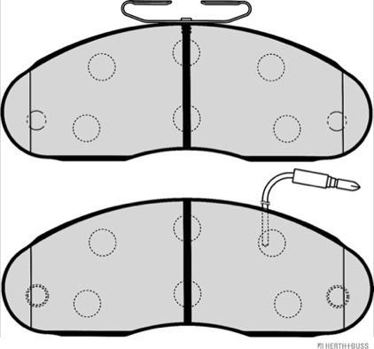 Herth+Buss Jakoparts J3601015 - Комплект спирачно феродо, дискови спирачки vvparts.bg