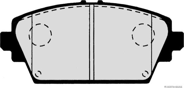 Herth+Buss Jakoparts J3601072 - Комплект спирачно феродо, дискови спирачки vvparts.bg