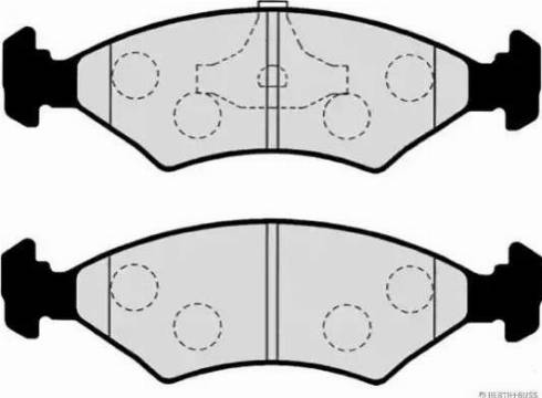 Herth+Buss Jakoparts J3603050 - Комплект спирачно феродо, дискови спирачки vvparts.bg