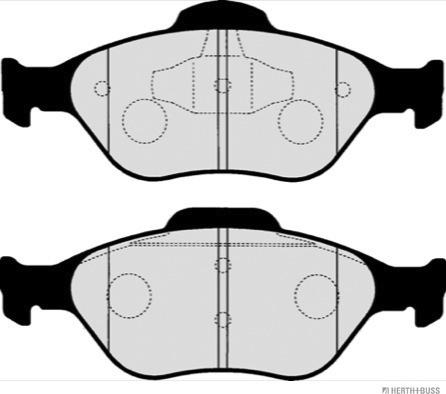 Herth+Buss Jakoparts J3603063 - Комплект спирачно феродо, дискови спирачки vvparts.bg