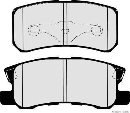 Herth+Buss Jakoparts J3615010 - Комплект спирачно феродо, дискови спирачки vvparts.bg