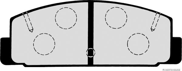 Herth+Buss Jakoparts J3613002 - Комплект спирачно феродо, дискови спирачки vvparts.bg