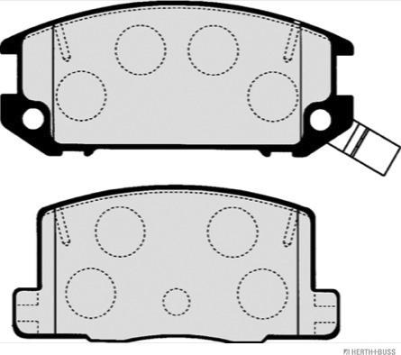 Herth+Buss Jakoparts J3612009 - Комплект спирачно феродо, дискови спирачки vvparts.bg