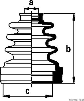 Herth+Buss Jakoparts J2898009 - Маншон, полуоска vvparts.bg